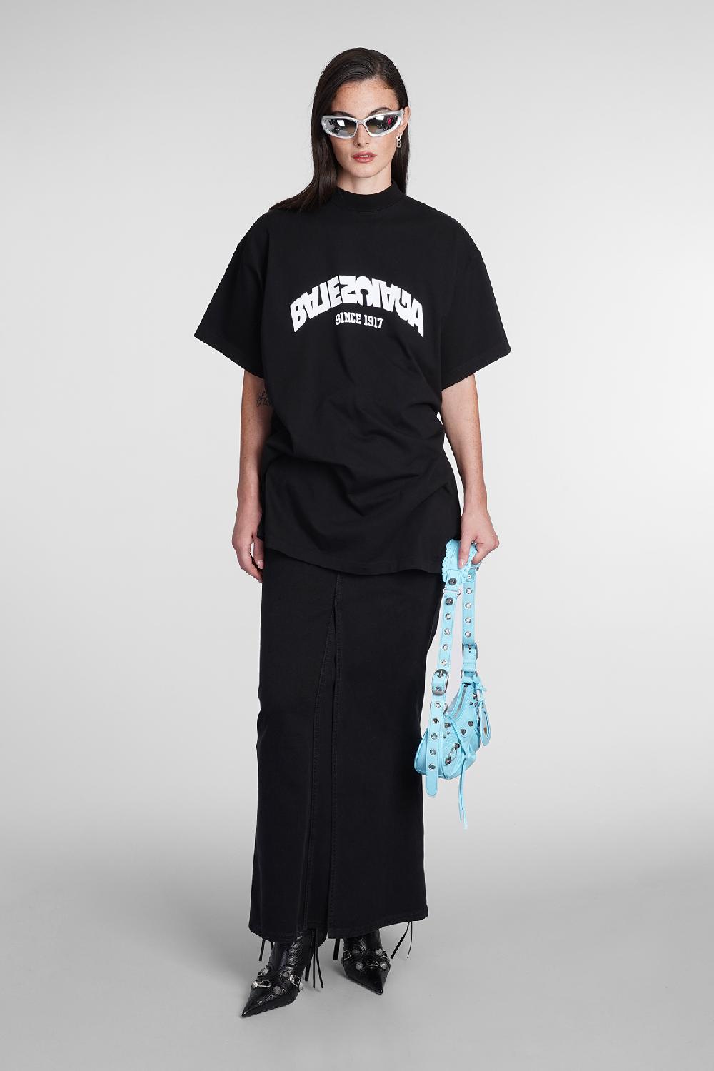 Deliberti Balenciaga T-shirt in cotone nero cod. 386203 - Deliberti The Luxury Shopping Promozione Limitata