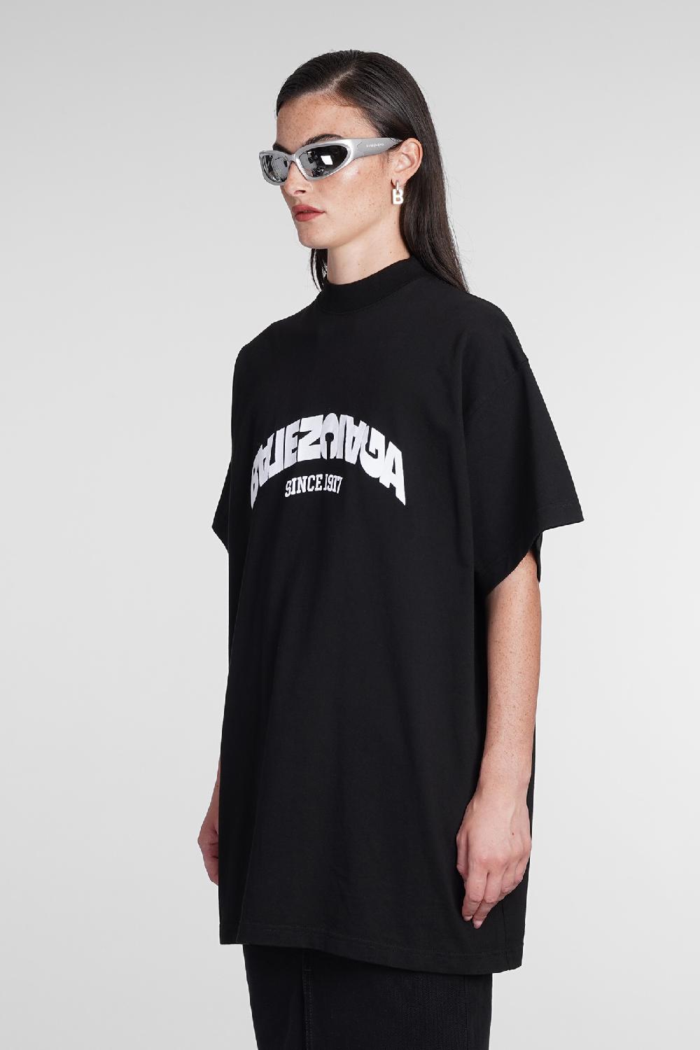 Deliberti Balenciaga T-shirt in cotone nero cod. 386203 - Deliberti The Luxury Shopping Promozione Limitata