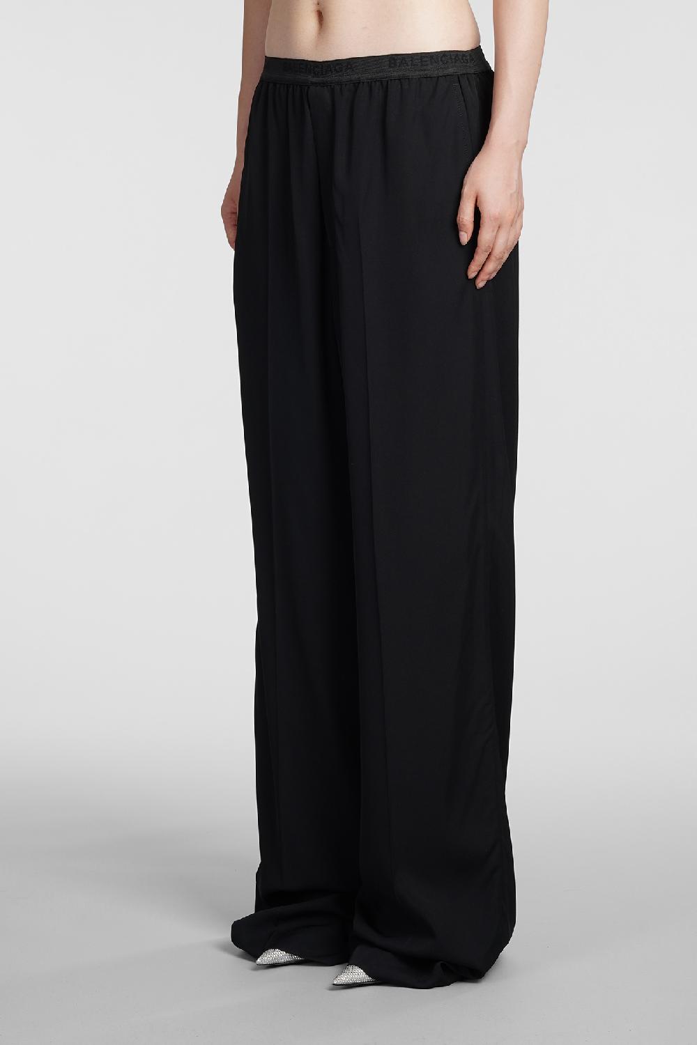 Deliberti Balenciaga Pantalone in viscosa nera cod. 383719 - Deliberti The Luxury Shopping Fino Al -60%
