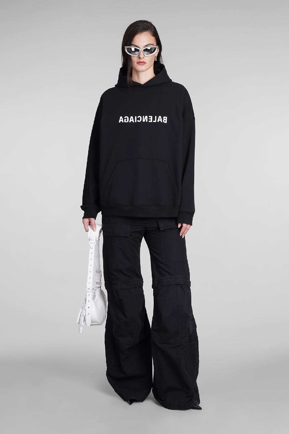 Deliberti Balenciaga Felpa in cotone nero cod. 390883 - Deliberti The Luxury Shopping Shopping Online