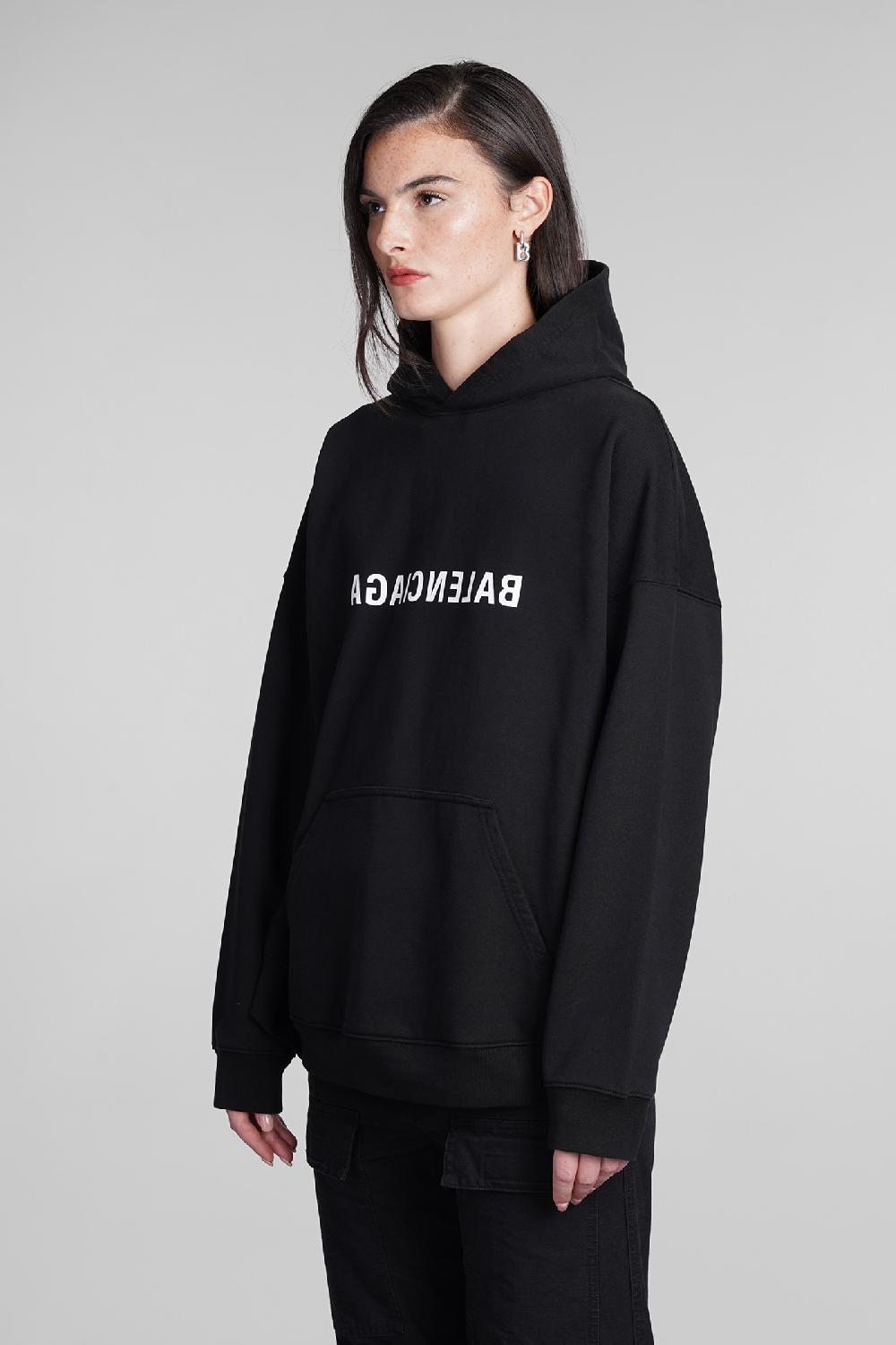 Deliberti Balenciaga Felpa in cotone nero cod. 390883 - Deliberti The Luxury Shopping Shopping Online
