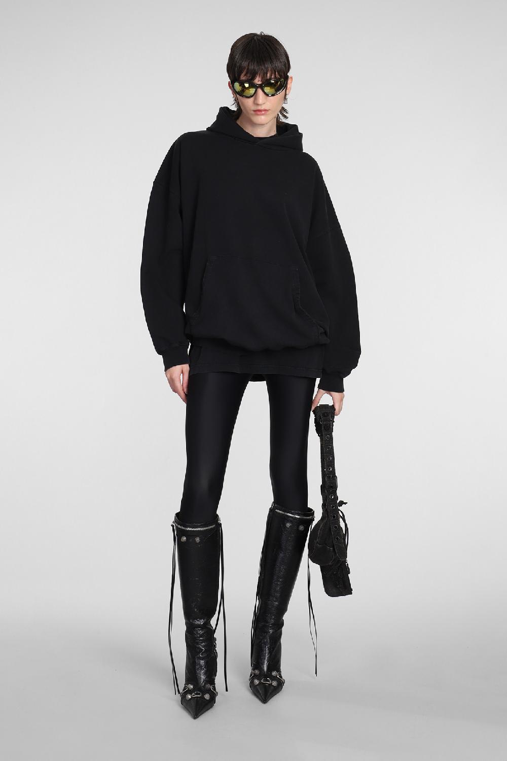Deliberti Balenciaga Felpa in cotone nero cod. 381736 - Deliberti The Luxury Shopping Prezzo Ridotto