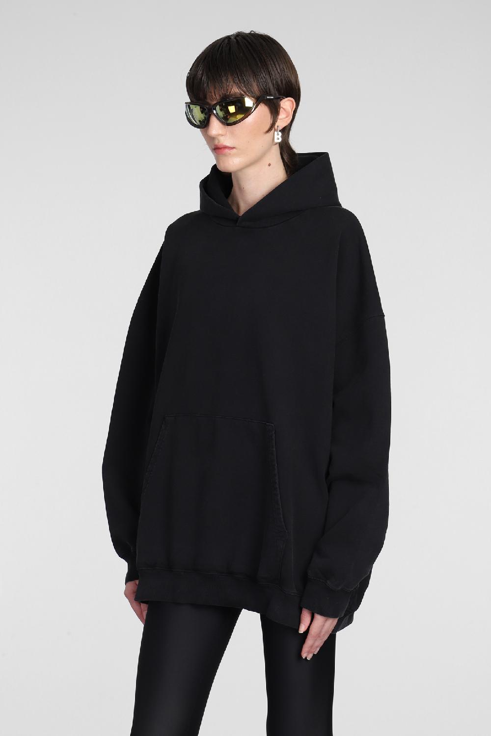 Deliberti Balenciaga Felpa in cotone nero cod. 381736 - Deliberti The Luxury Shopping Prezzo Ridotto