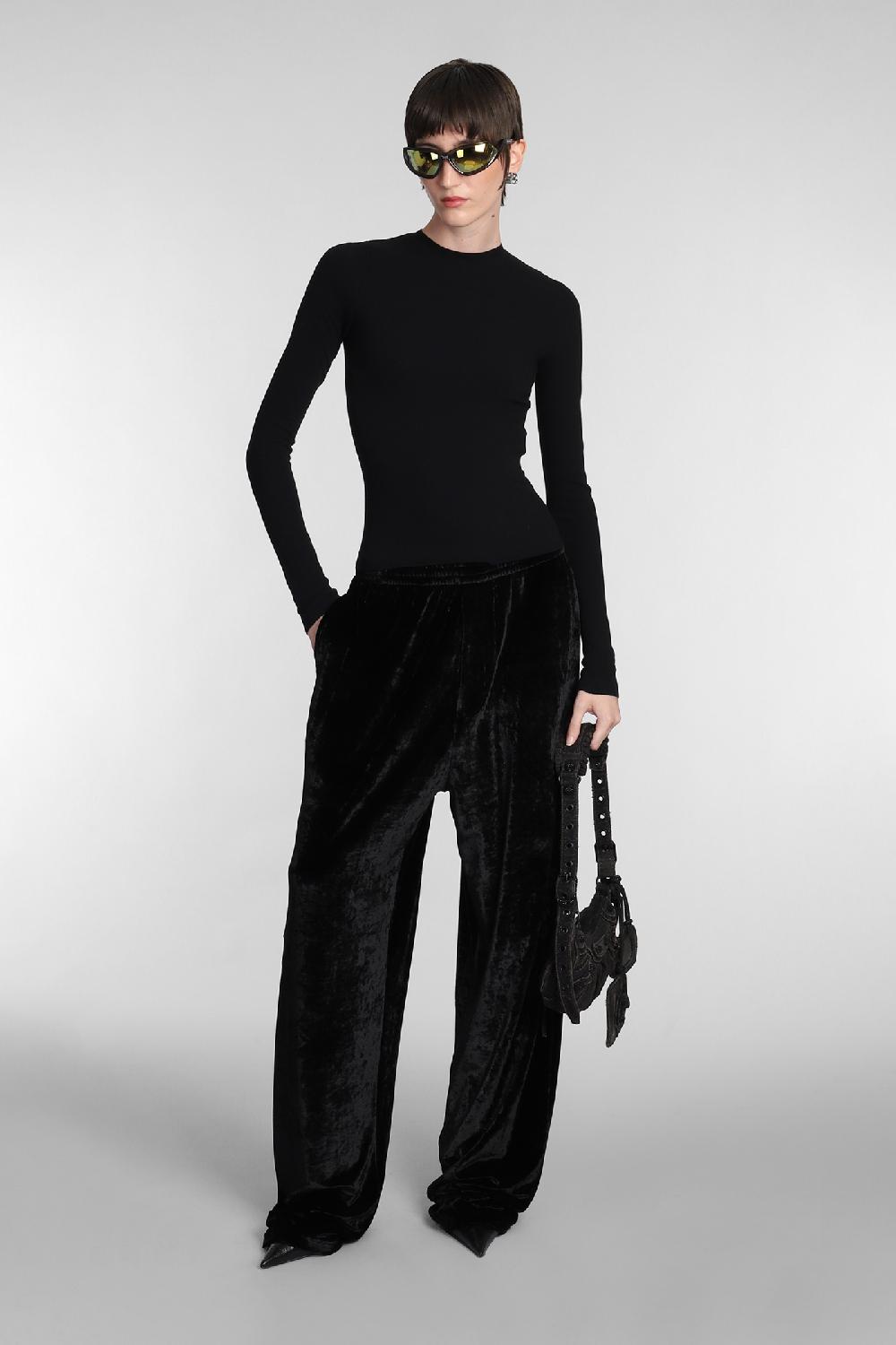Deliberti Balenciaga Topwear in cotone nero cod. 381741 - Deliberti The Luxury Shopping Convenienza
