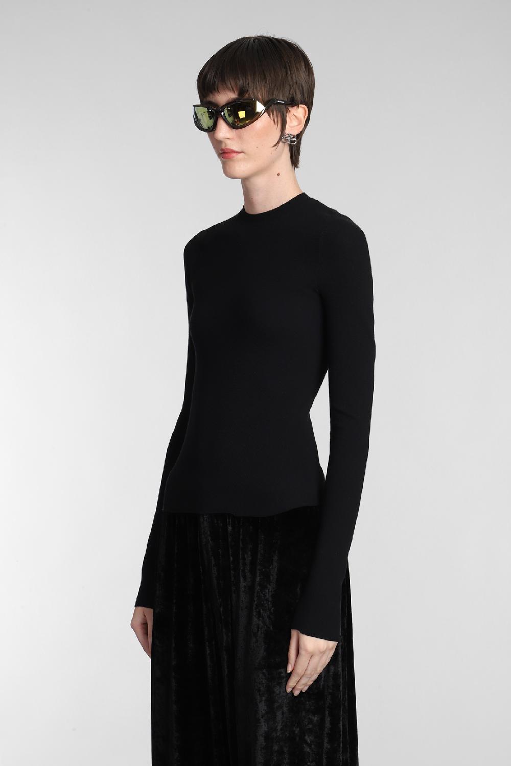 Deliberti Balenciaga Topwear in cotone nero cod. 381741 - Deliberti The Luxury Shopping Convenienza