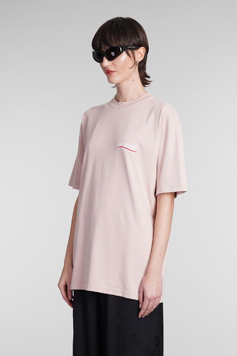 Deliberti Balenciaga T-shirt in cotone rosa cod. 393397 - Deliberti The Luxury Shopping 2025