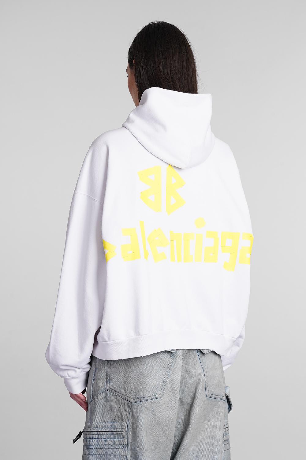 Deliberti Balenciaga Felpa in cotone bianco cod. 394989 - Deliberti The Luxury Shopping Sconto