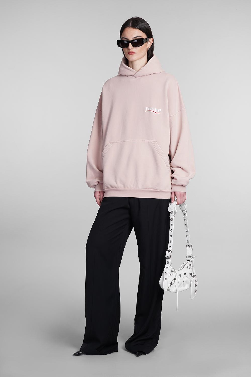 Deliberti Balenciaga Felpa in cotone rosa cod. 393399 - Deliberti The Luxury Shopping In Vendita