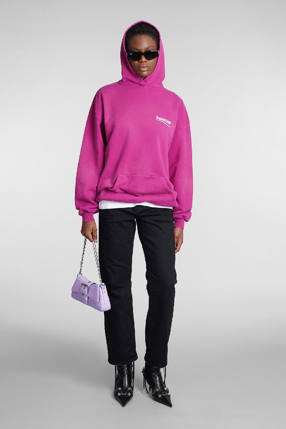 Deliberti Balenciaga Felpa in cotone rosa cod. 354291 - Deliberti The Luxury Shopping Offerte