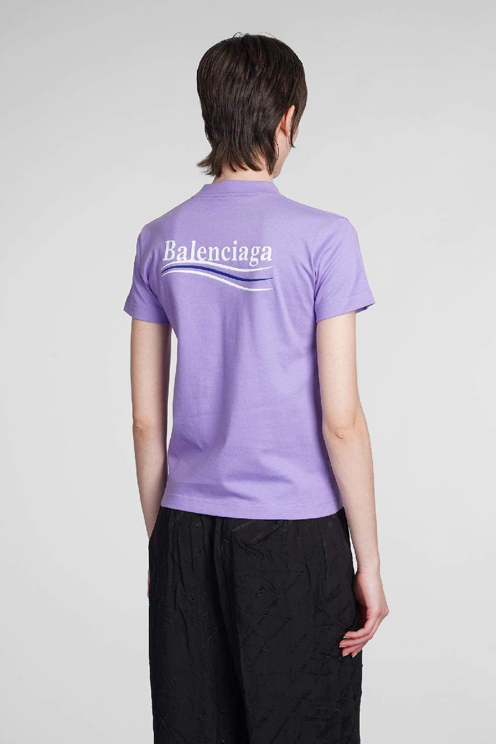 Deliberti Balenciaga T-shirt in cotone viola cod. 375611 - Deliberti The Luxury Shopping Hotsell