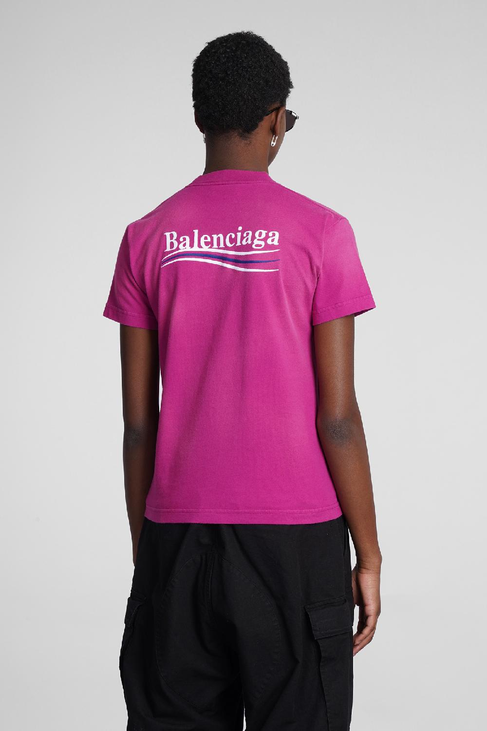 Deliberti Balenciaga T-shirt in cotone rosa cod. 354293 - Deliberti The Luxury Shopping Vendita Calda
