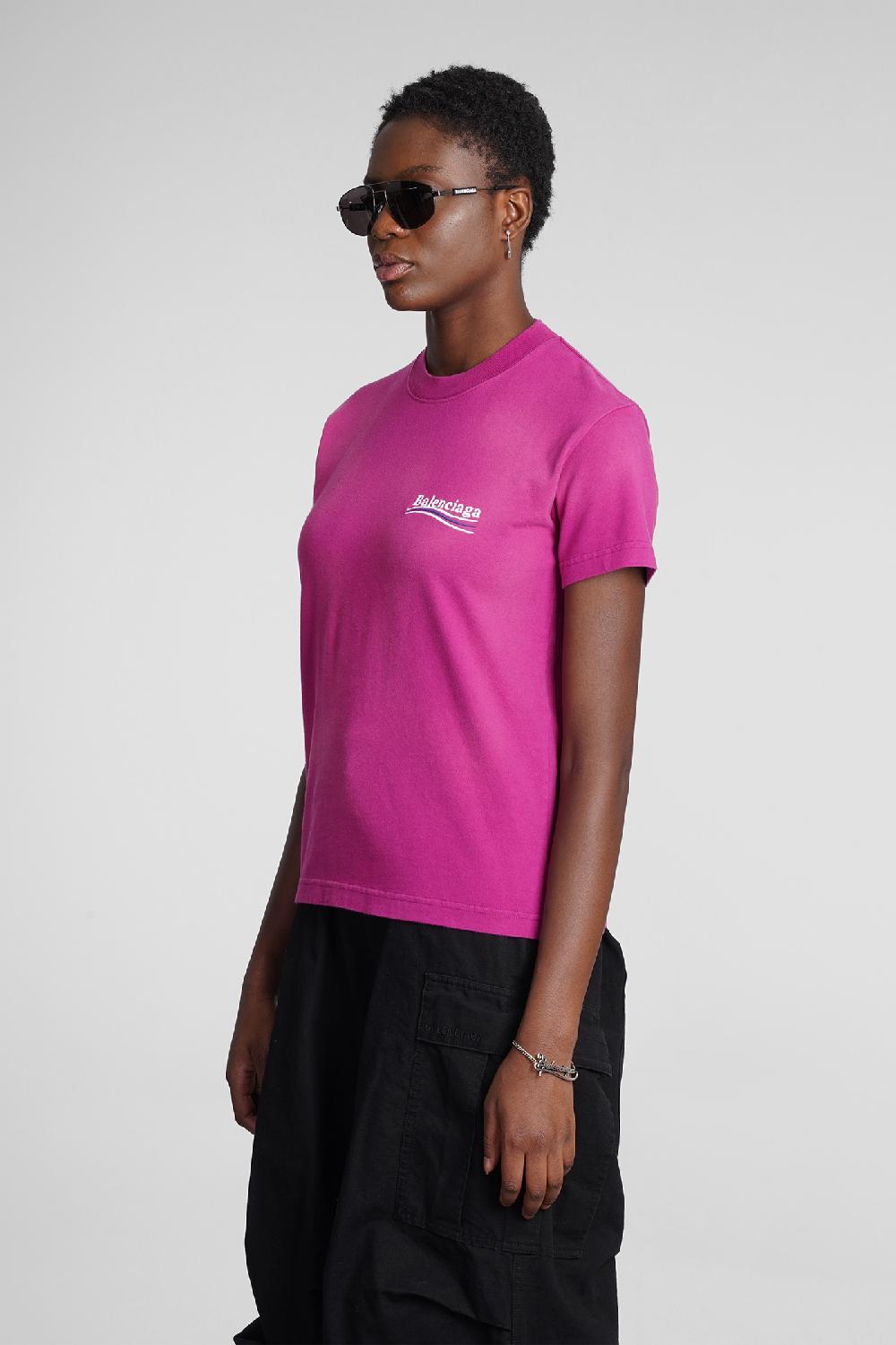 Deliberti Balenciaga T-shirt in cotone rosa cod. 354293 - Deliberti The Luxury Shopping Vendita Calda