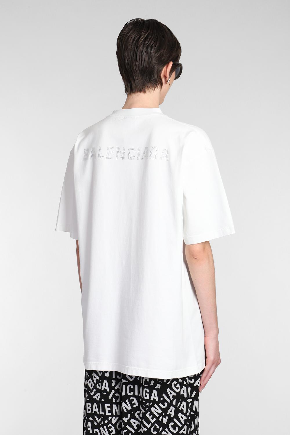 Deliberti Balenciaga T-shirt in cotone bianco cod. 381738 - Deliberti The Luxury Shopping Saldi Di Fabbrica
