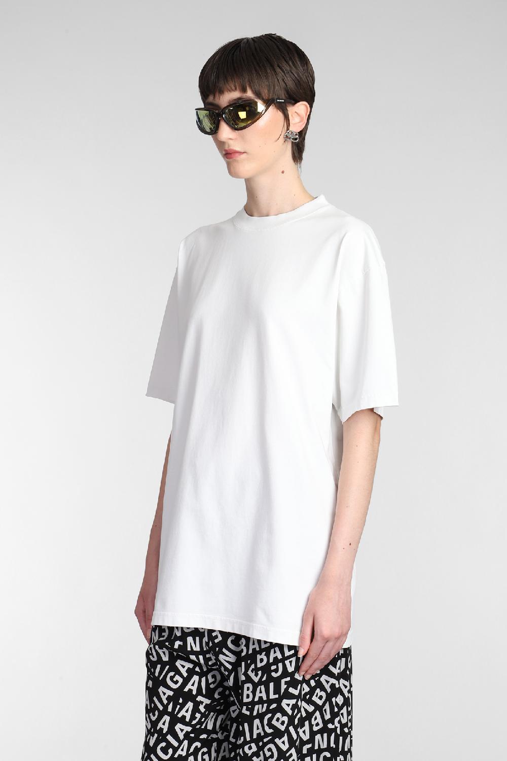 Deliberti Balenciaga T-shirt in cotone bianco cod. 381738 - Deliberti The Luxury Shopping Saldi Di Fabbrica