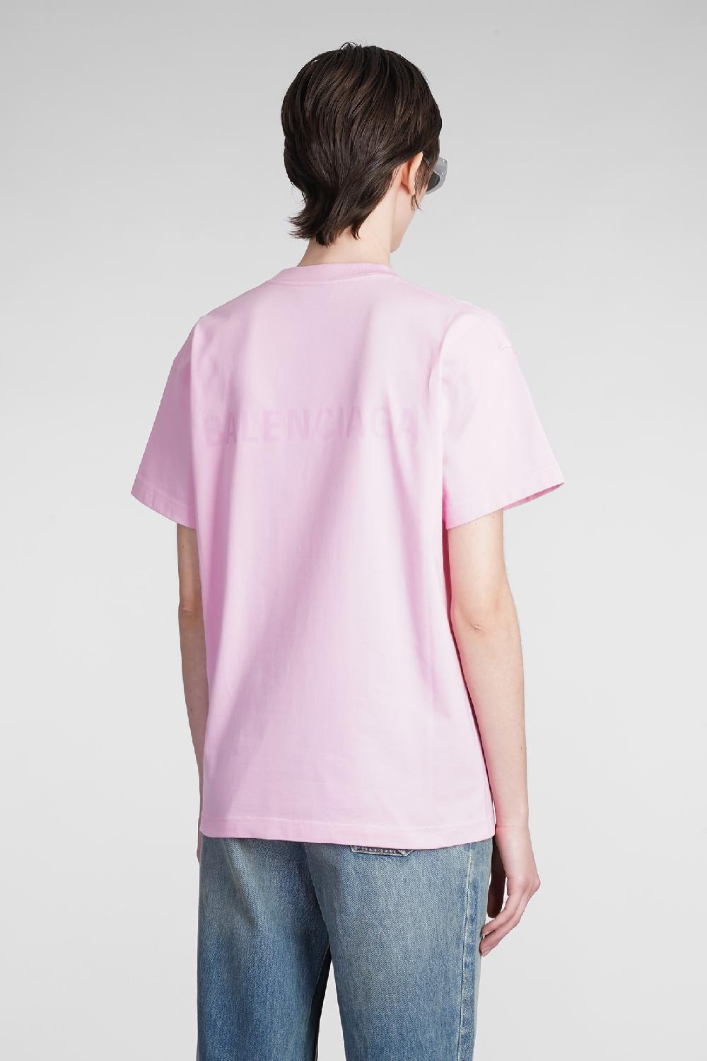 Deliberti Balenciaga T-shirt in cotone rosa cod. 375667 - Deliberti The Luxury Shopping I Più Venduti