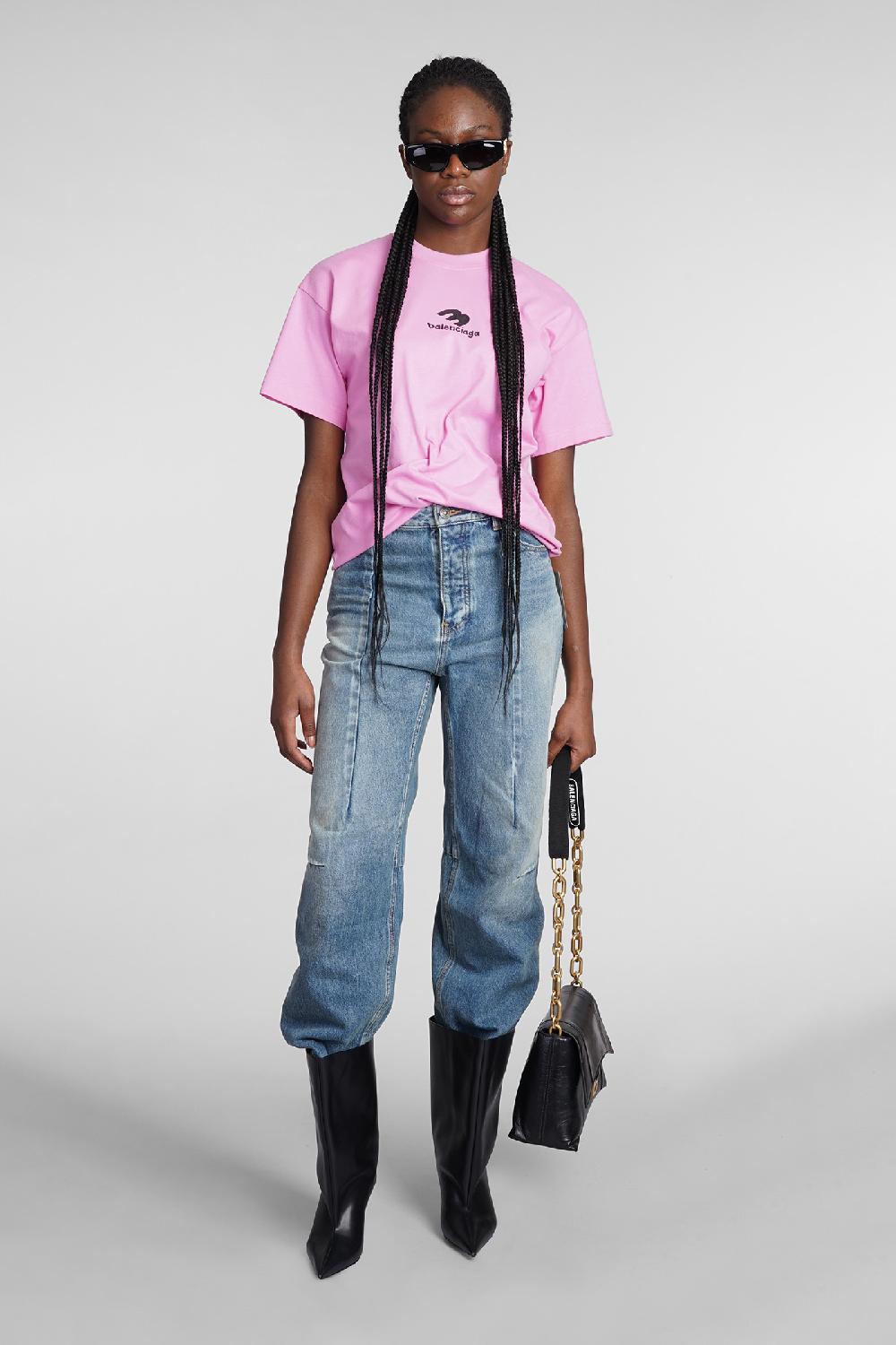 Deliberti Balenciaga T-shirt in cotone rosa cod. 362935 - Deliberti The Luxury Shopping Negozio