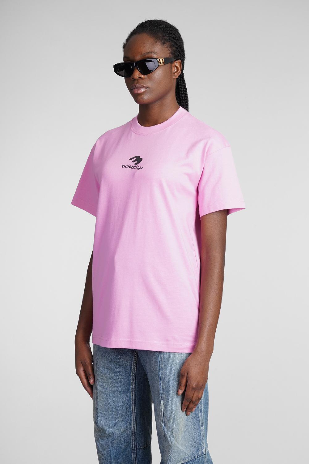 Deliberti Balenciaga T-shirt in cotone rosa cod. 362935 - Deliberti The Luxury Shopping Negozio