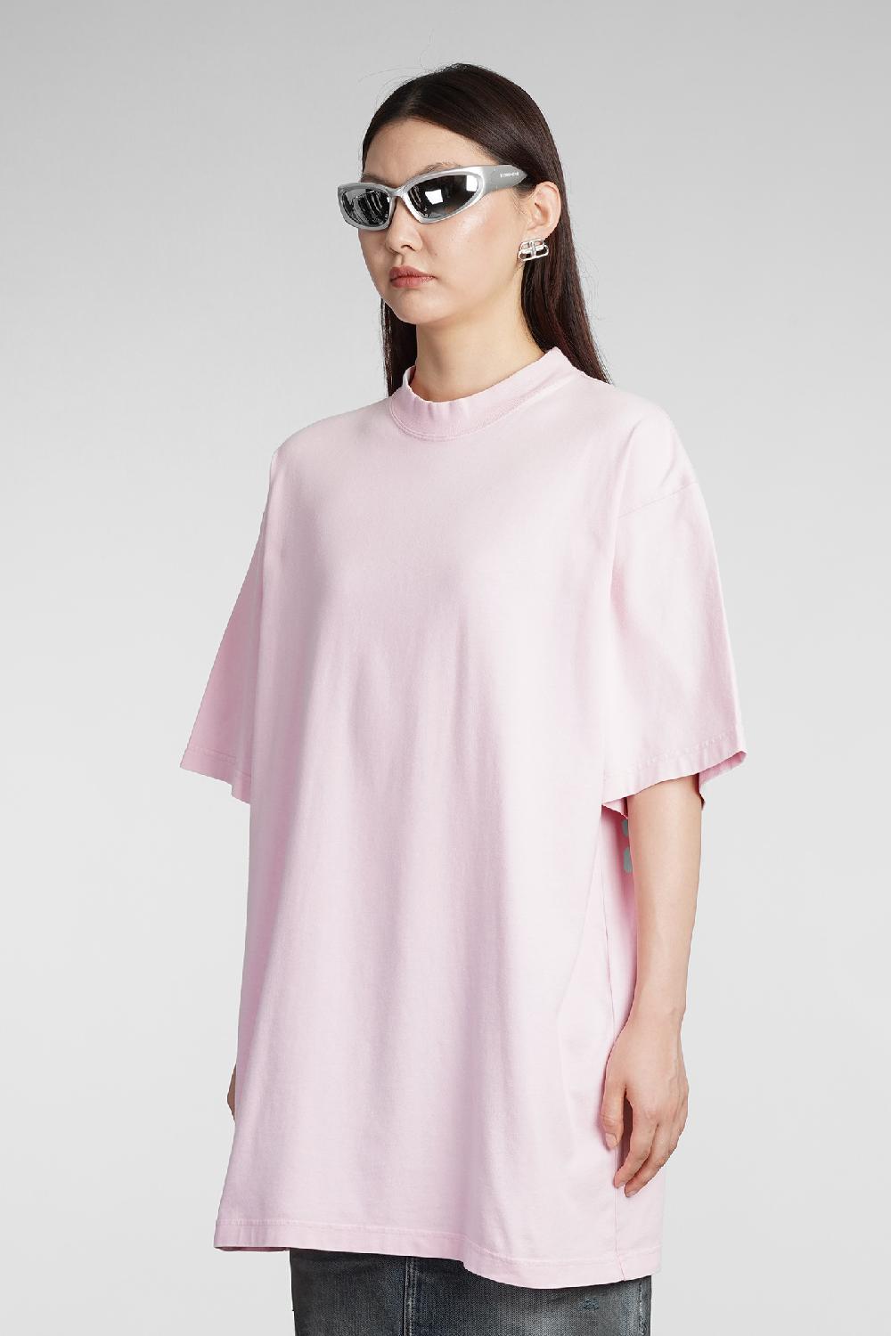 Deliberti Balenciaga T-shirt in cotone rosa cod. 383710 - Deliberti The Luxury Shopping Nuova