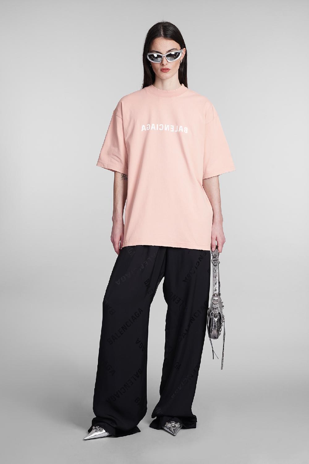 Deliberti Balenciaga T-shirt in cotone rosa cod. 394990 - Deliberti The Luxury Shopping 2025