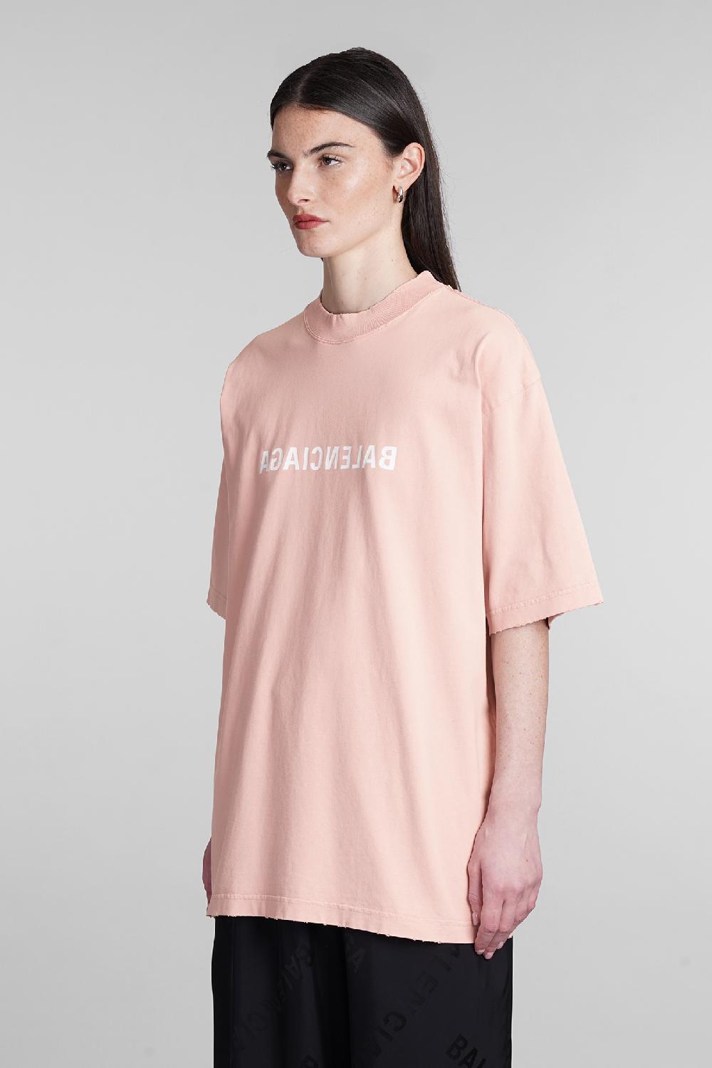 Deliberti Balenciaga T-shirt in cotone rosa cod. 394990 - Deliberti The Luxury Shopping 2025