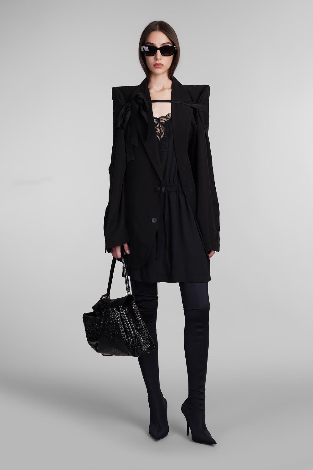 Deliberti Balenciaga Abito in poliestere nero cod. 406057 - Deliberti The Luxury Shopping In Linea