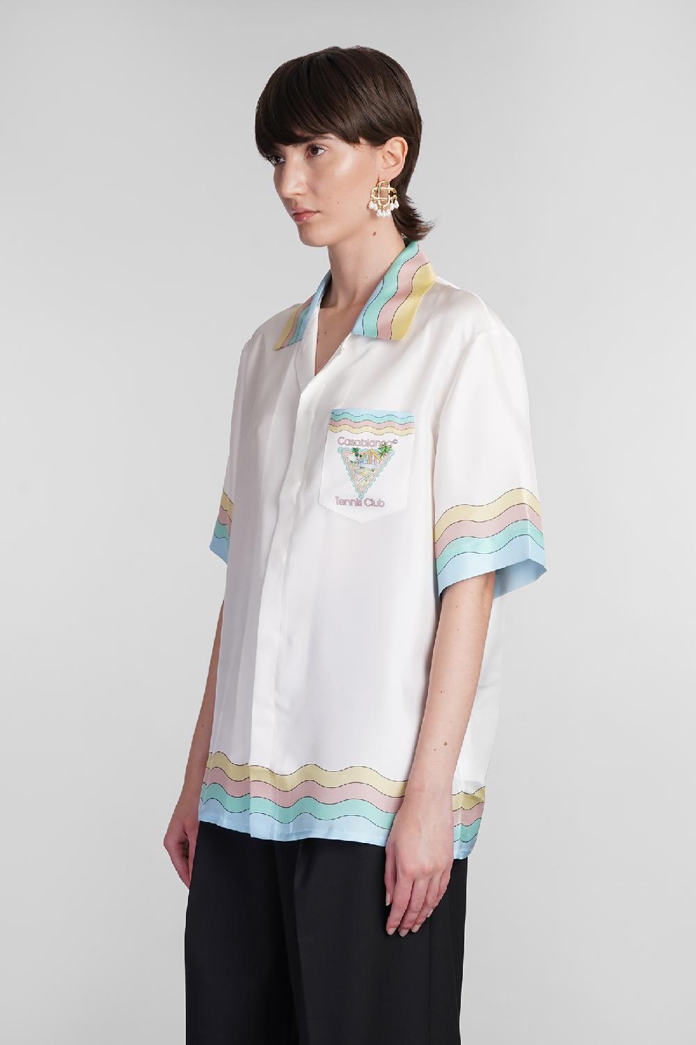Deliberti Casablanca Camicia in seta bianca cod. 402435 - Deliberti The Luxury Shopping Spedizione Gratuita