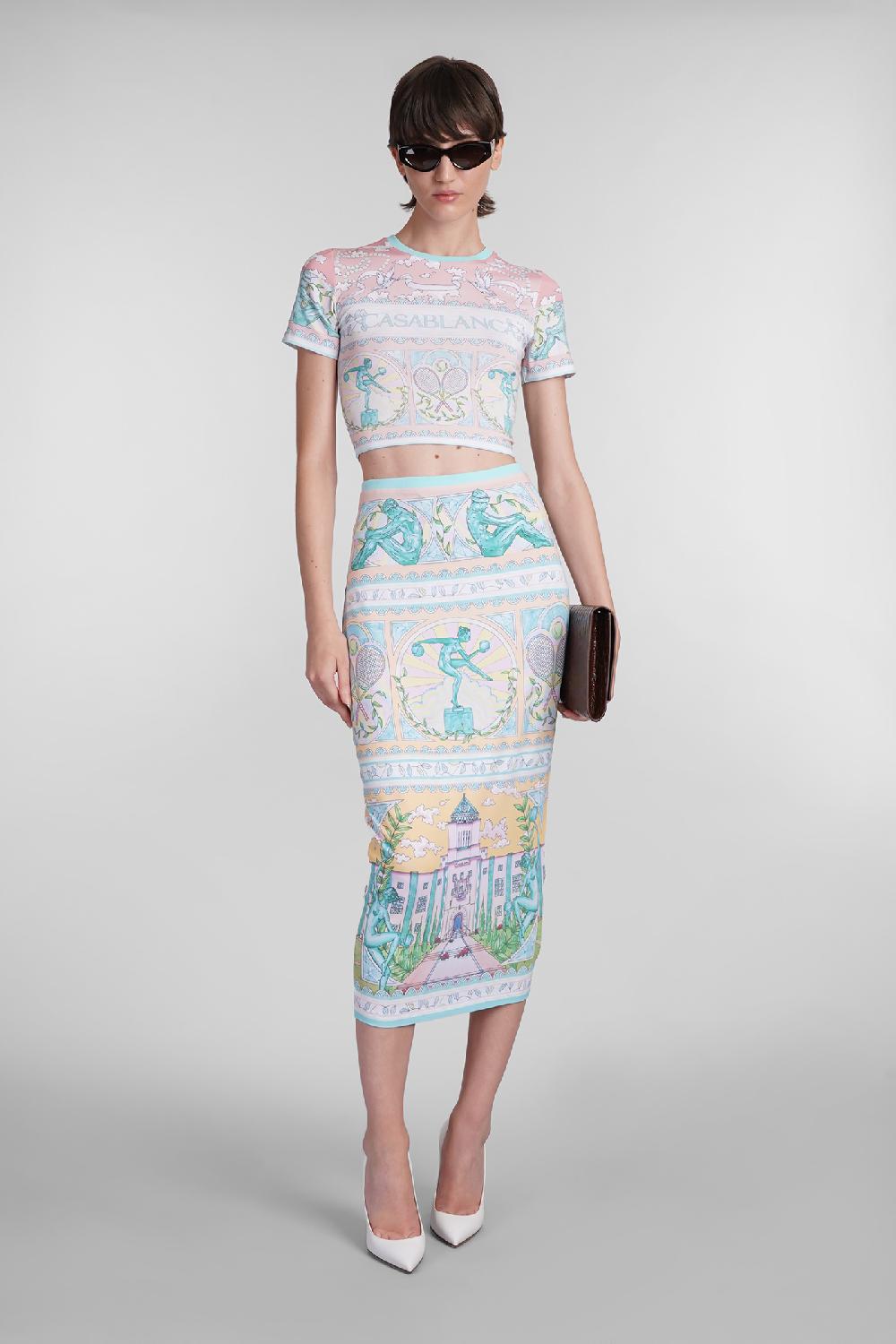 Deliberti Casablanca T-shirt in viscosa multicolor cod. 402440 - Deliberti The Luxury Shopping Acquista Ora