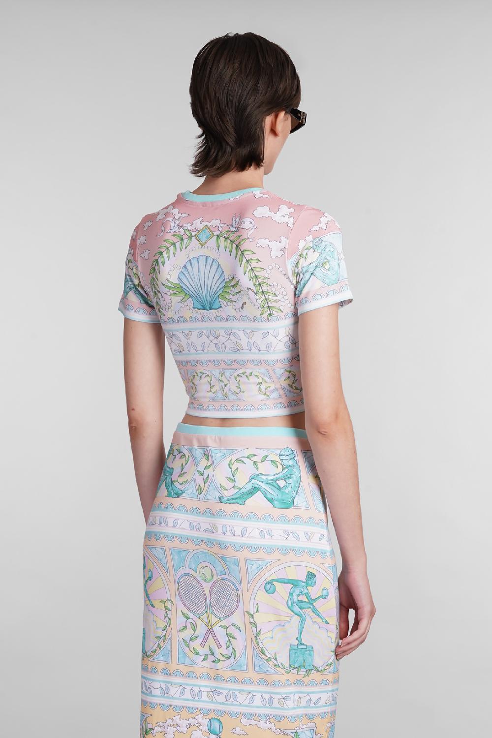 Deliberti Casablanca T-shirt in viscosa multicolor cod. 402440 - Deliberti The Luxury Shopping Acquista Ora