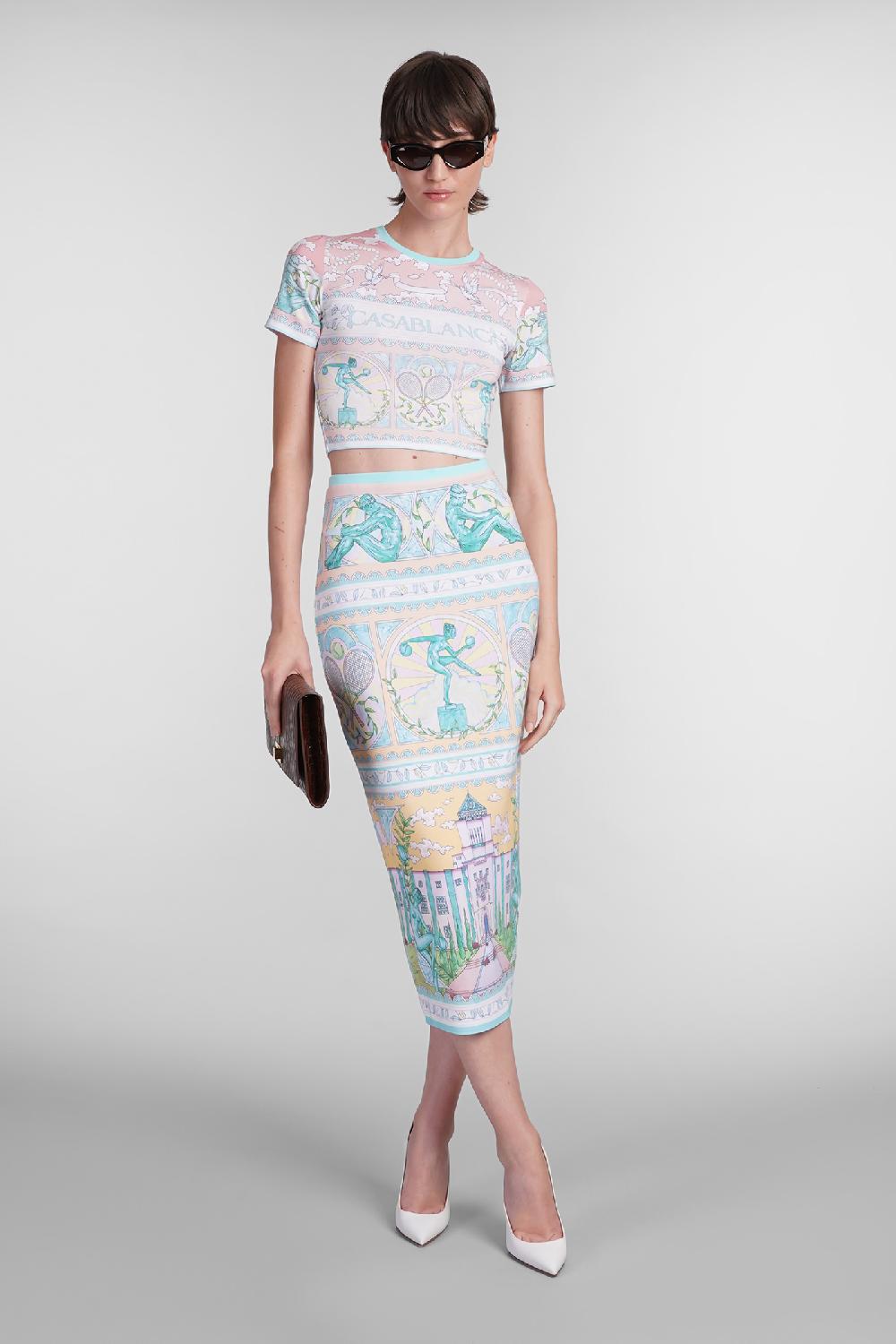 Deliberti Casablanca Gonna in viscosa multicolor cod. 402444 - Deliberti The Luxury Shopping Shopping Online