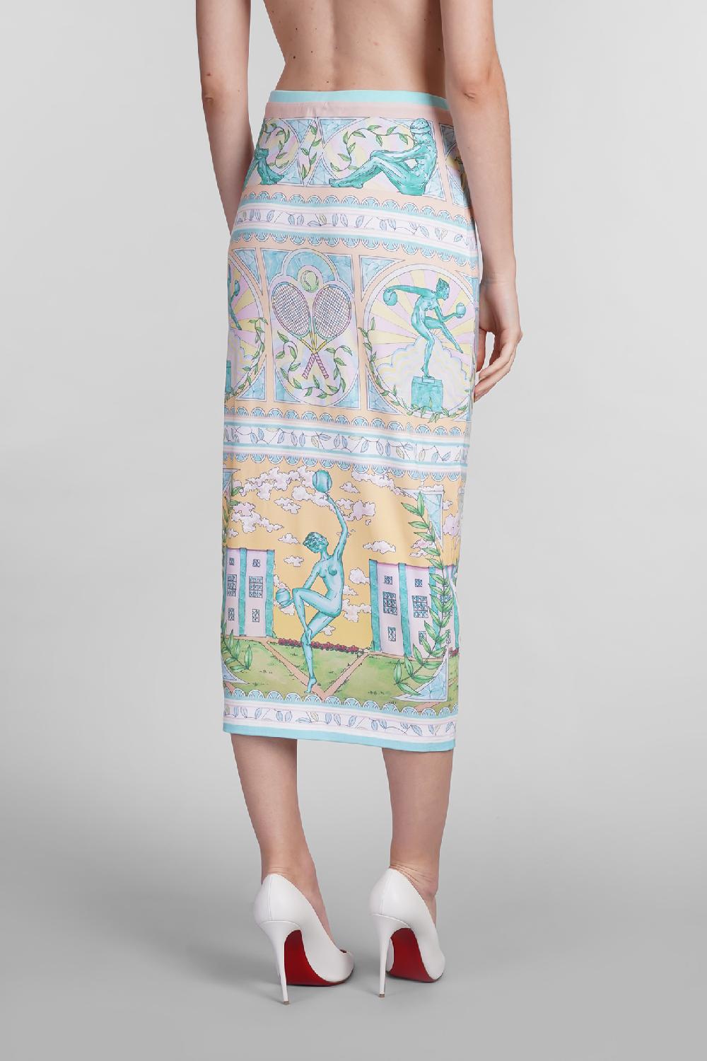 Deliberti Casablanca Gonna in viscosa multicolor cod. 402444 - Deliberti The Luxury Shopping Shopping Online