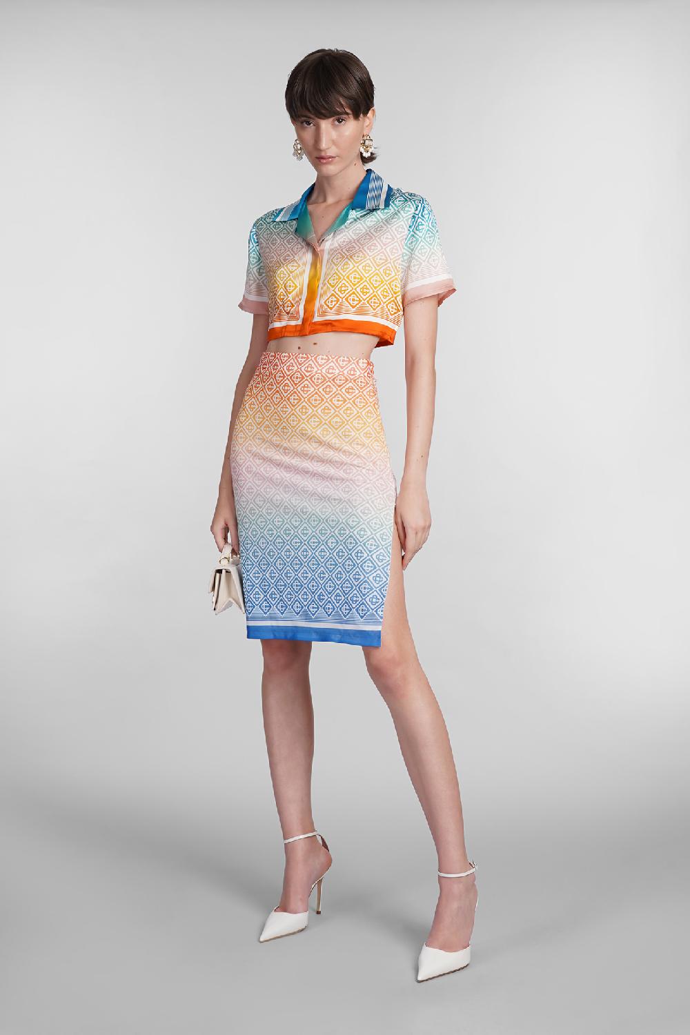 Deliberti Casablanca Gonna in poliestere multicolor cod. 402445 - Deliberti The Luxury Shopping Affare Del Giorno
