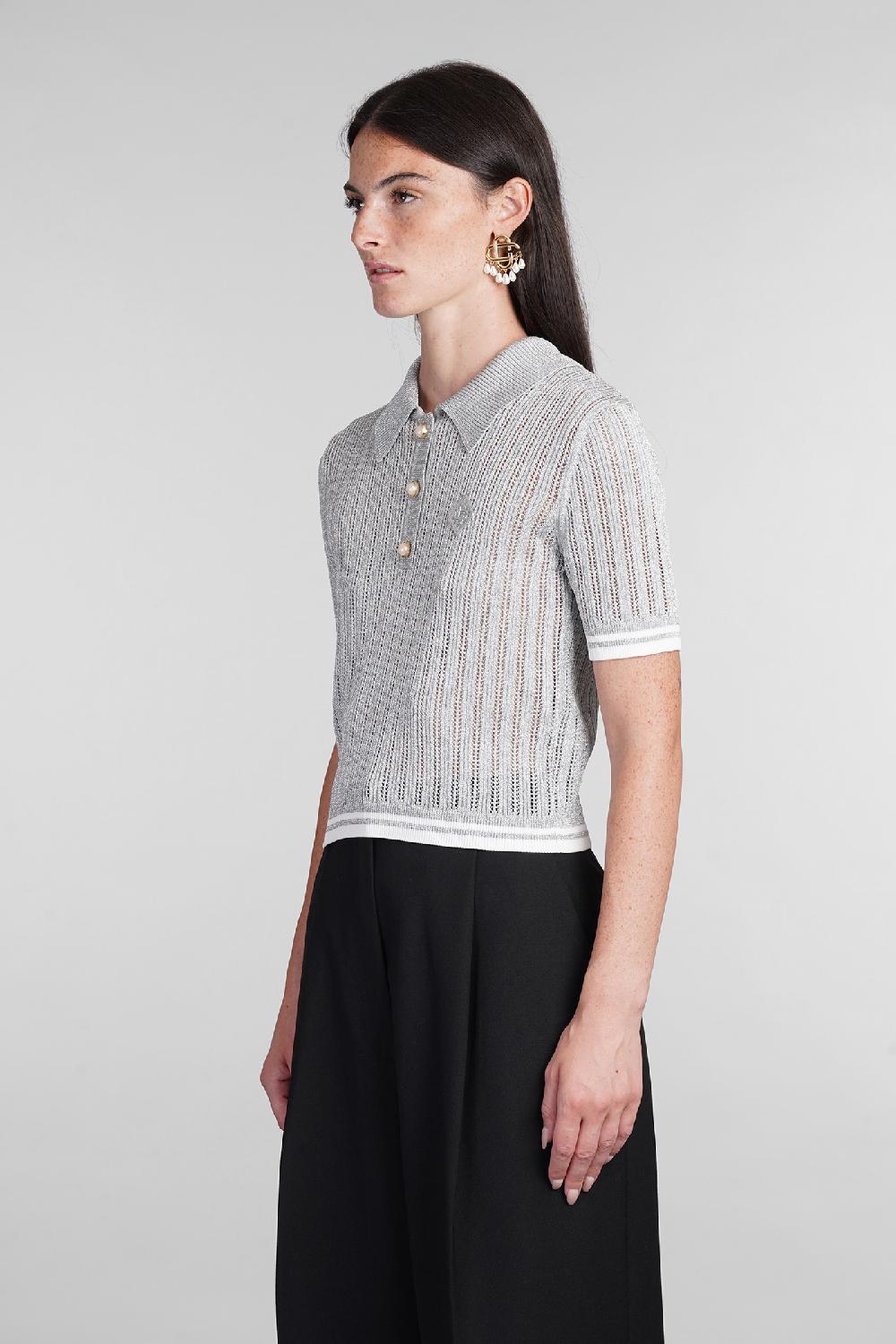 Deliberti Casablanca Polo in viscosa grigia cod. 404113 - Deliberti The Luxury Shopping Sottocosto
