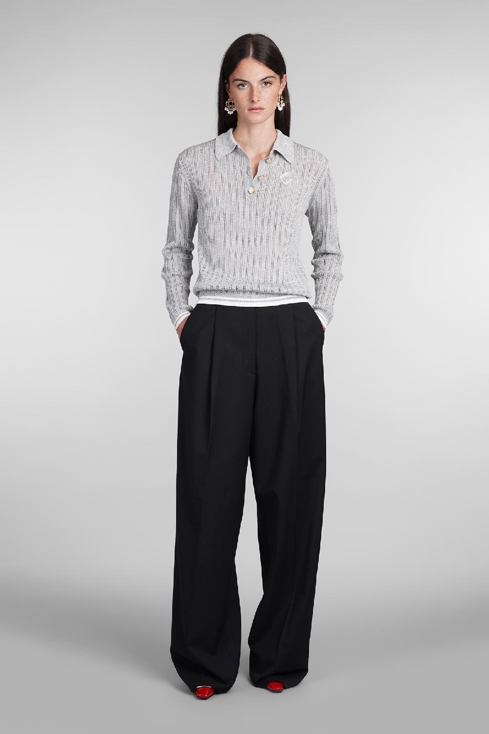 Deliberti Casablanca Polo in viscosa grigia cod. 405000 - Deliberti The Luxury Shopping In Vendita
