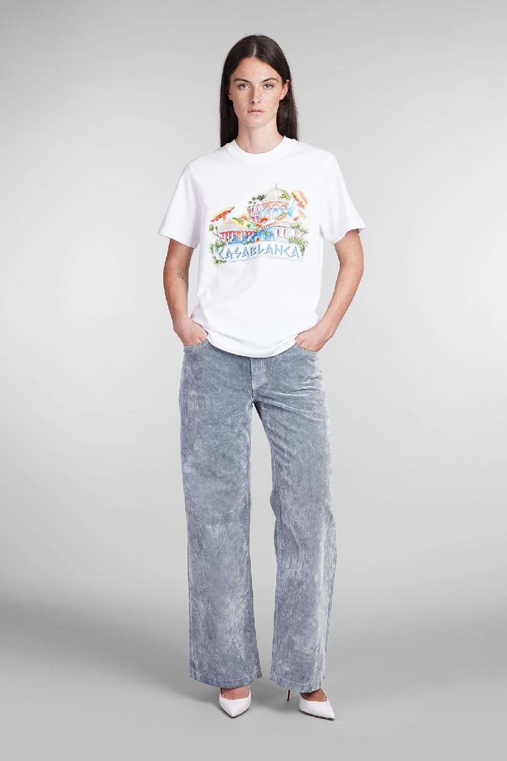 Deliberti Casablanca T-shirt in cotone bianco cod. 403114 - Deliberti The Luxury Shopping Vendita Calda