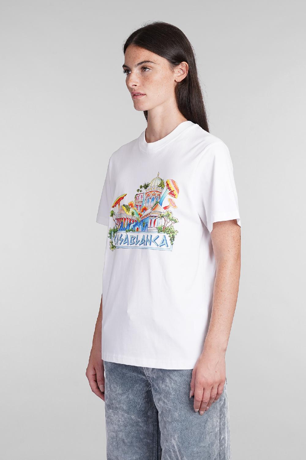Deliberti Casablanca T-shirt in cotone bianco cod. 403114 - Deliberti The Luxury Shopping Vendita Calda