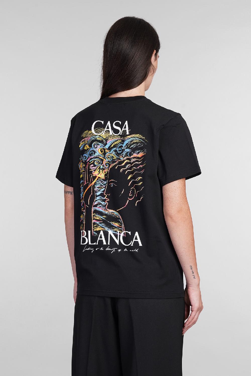 Deliberti Casablanca T-shirt in cotone nero cod. 403115 - Deliberti The Luxury Shopping Vendita Economica