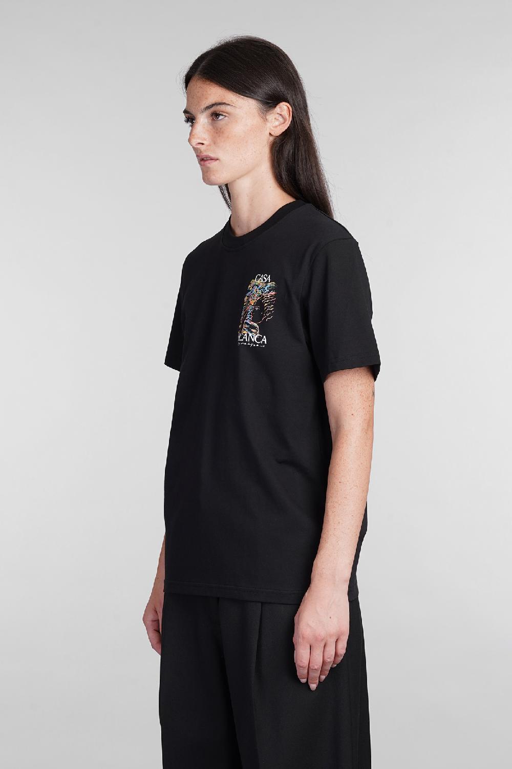 Deliberti Casablanca T-shirt in cotone nero cod. 403115 - Deliberti The Luxury Shopping Vendita Economica