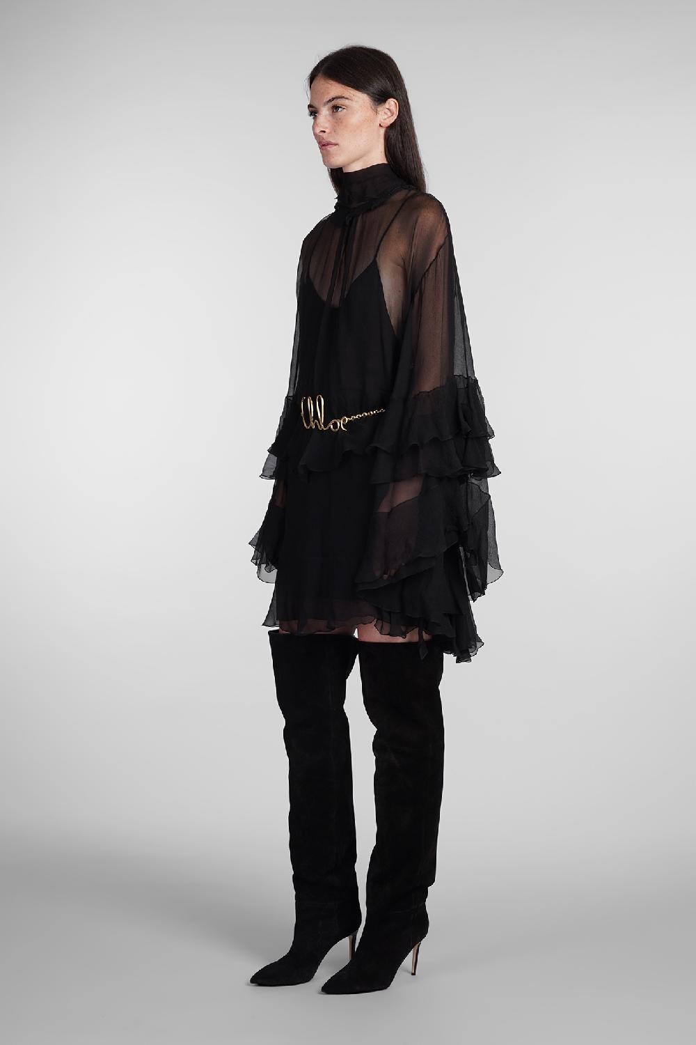 Deliberti Chloé Abito in seta nera cod. 404201 - Deliberti The Luxury Shopping Moda