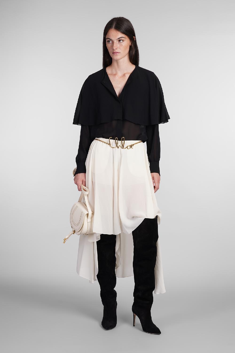 Deliberti Chloé Blusa in seta nera cod. 404203 - Deliberti The Luxury Shopping Italy