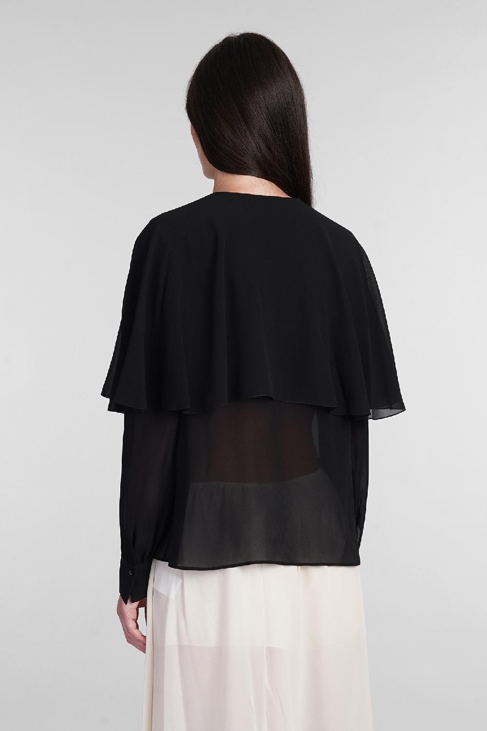 Deliberti Chloé Blusa in seta nera cod. 404203 - Deliberti The Luxury Shopping Italy