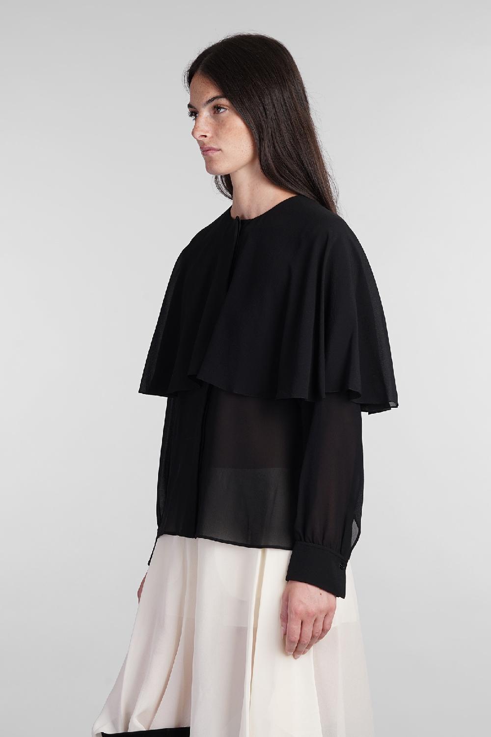 Deliberti Chloé Blusa in seta nera cod. 404203 - Deliberti The Luxury Shopping Italy