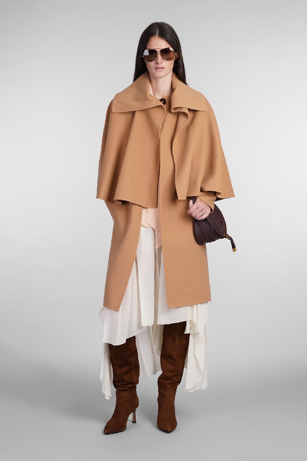Deliberti Chloé Cappotto in lana e cashmere cammello cod. 404207 - Deliberti The Luxury Shopping Nuovo