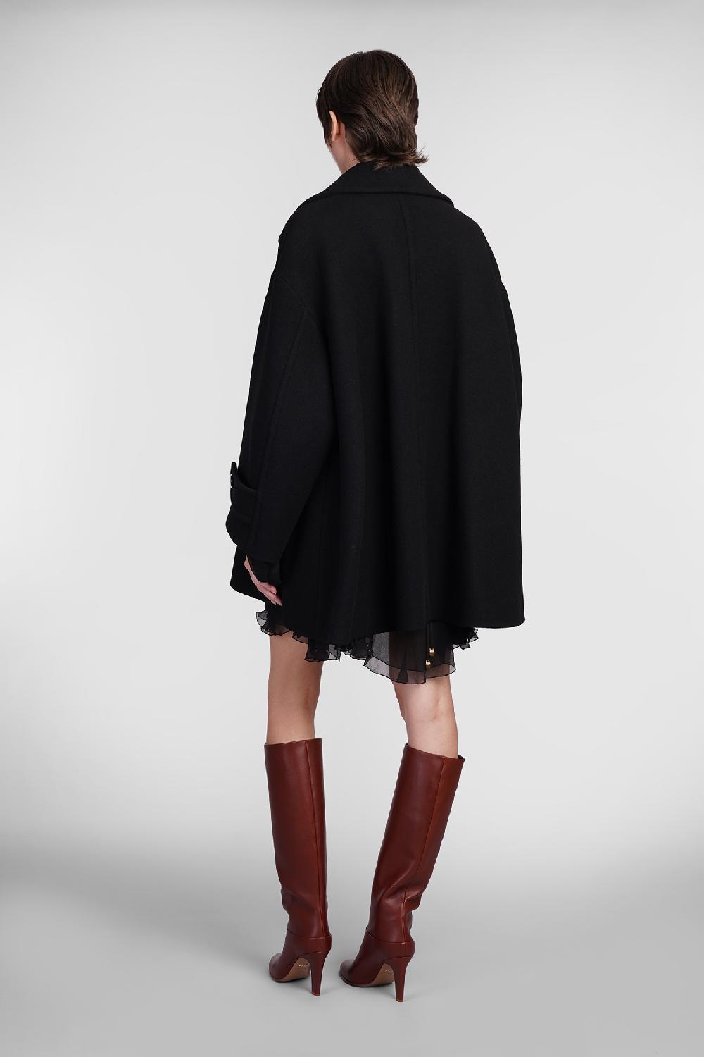 Deliberti Chloé Cappotto in lana nera cod. 406242 - Deliberti The Luxury Shopping Promozione