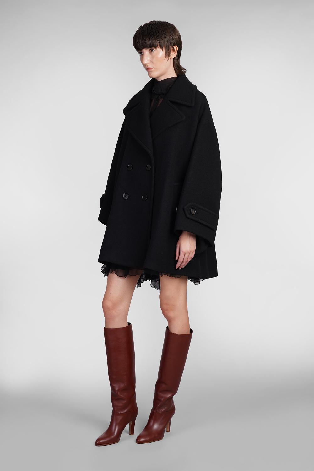 Deliberti Chloé Cappotto in lana nera cod. 406242 - Deliberti The Luxury Shopping Promozione