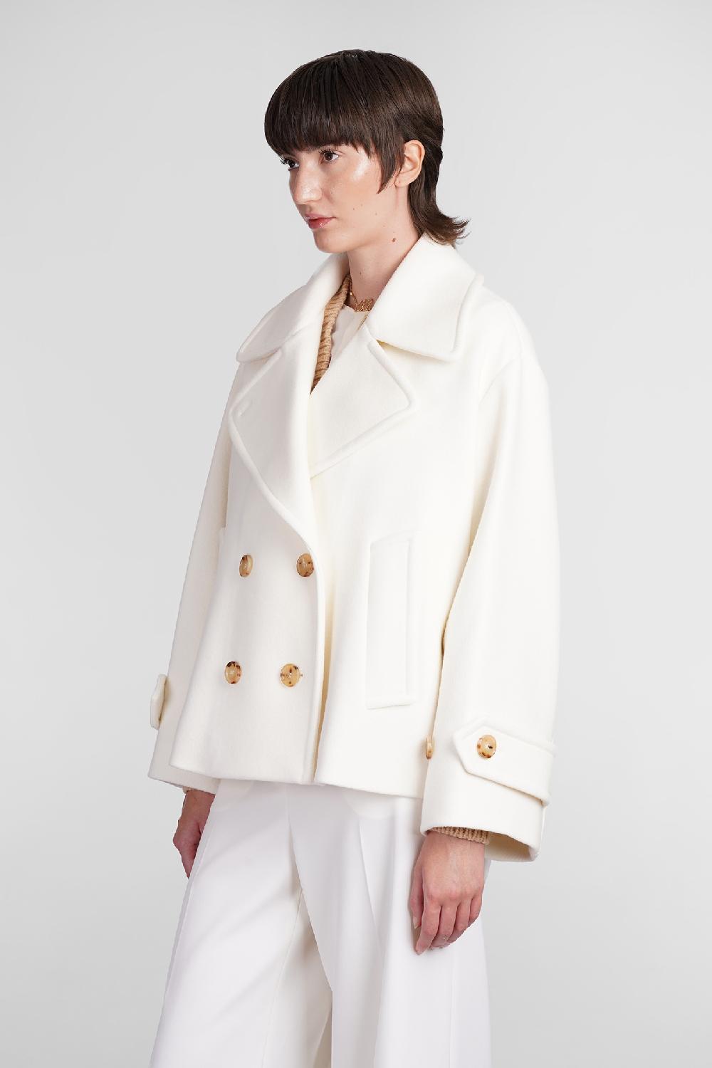 Deliberti Chloé Cappotto in lana beige cod. 406243 - Deliberti The Luxury Shopping Offerte stagionali