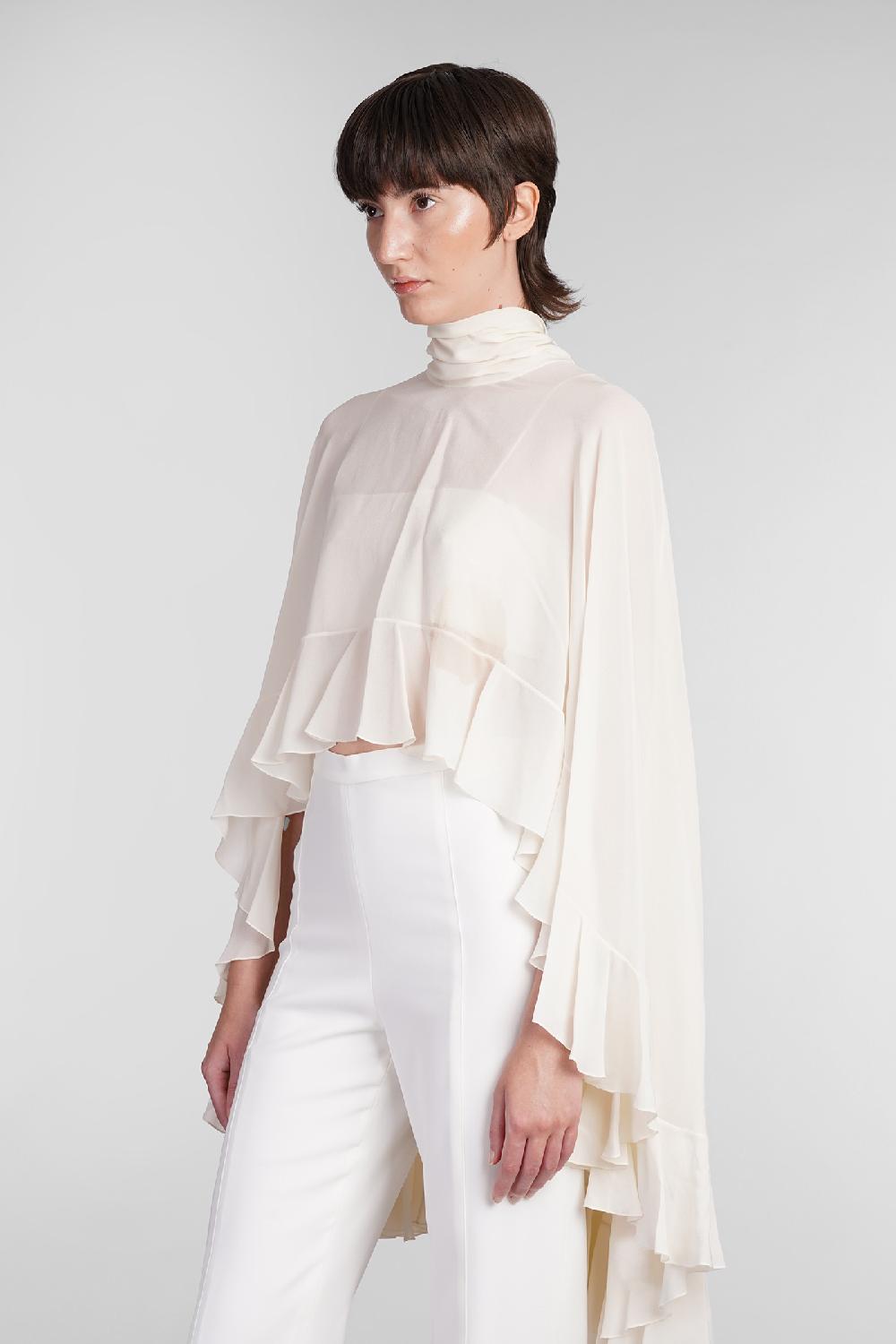 Deliberti Chloé Blusa in seta beige cod. 406244 - Deliberti The Luxury Shopping Soddisfazione Garantita