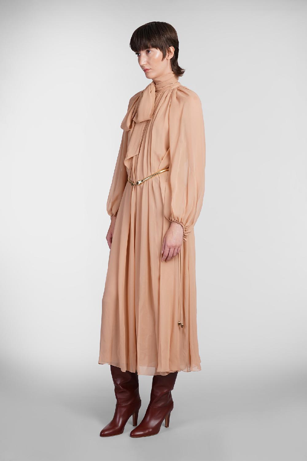 Deliberti Chloé Abito in seta rosa cod. 406245 - Deliberti The Luxury Shopping Qualità Garantita