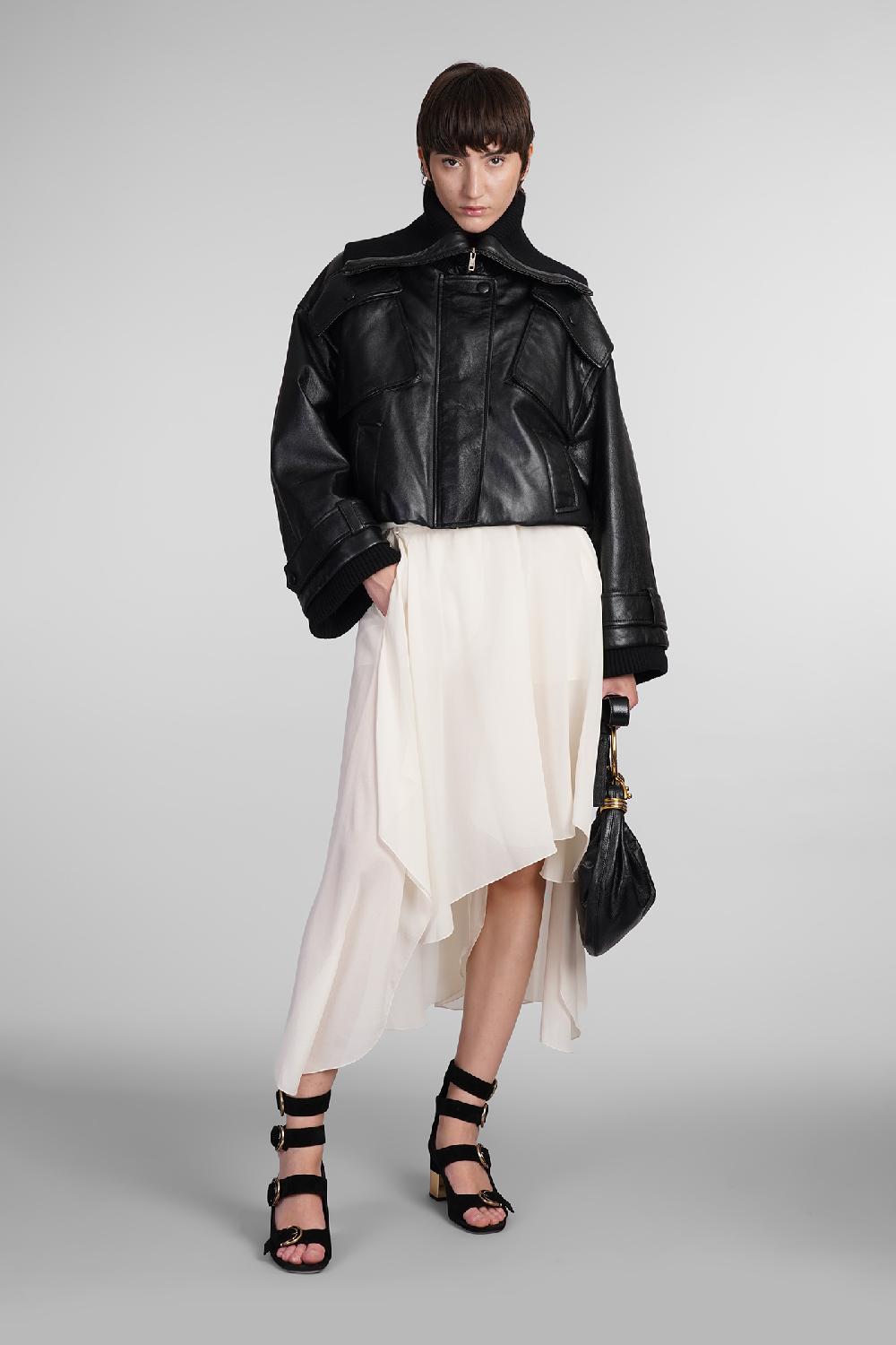 Deliberti Chloé Giacca in pelle in pelle nera cod. 404212 - Deliberti The Luxury Shopping Negozi Online