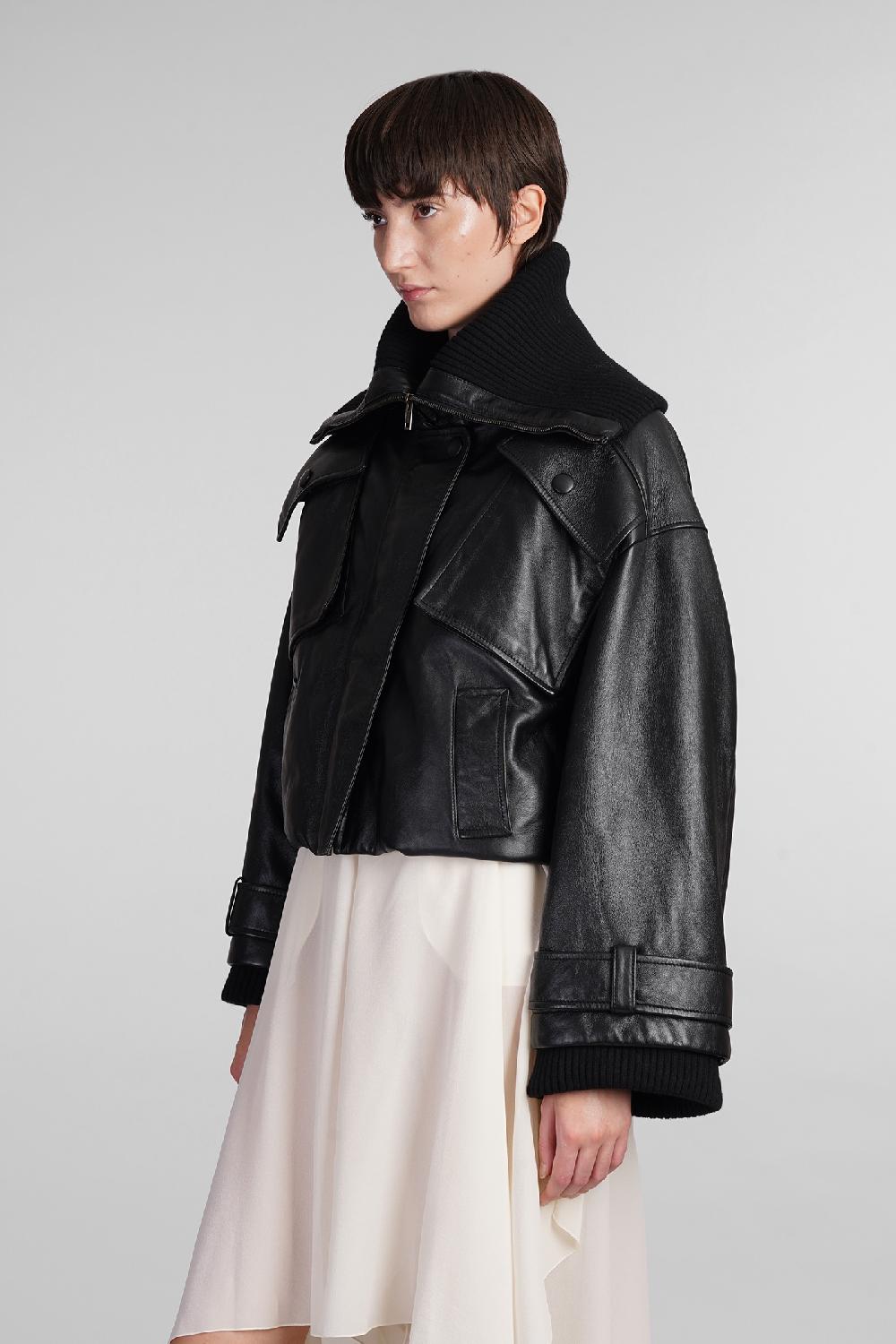 Deliberti Chloé Giacca in pelle in pelle nera cod. 404212 - Deliberti The Luxury Shopping Negozi Online
