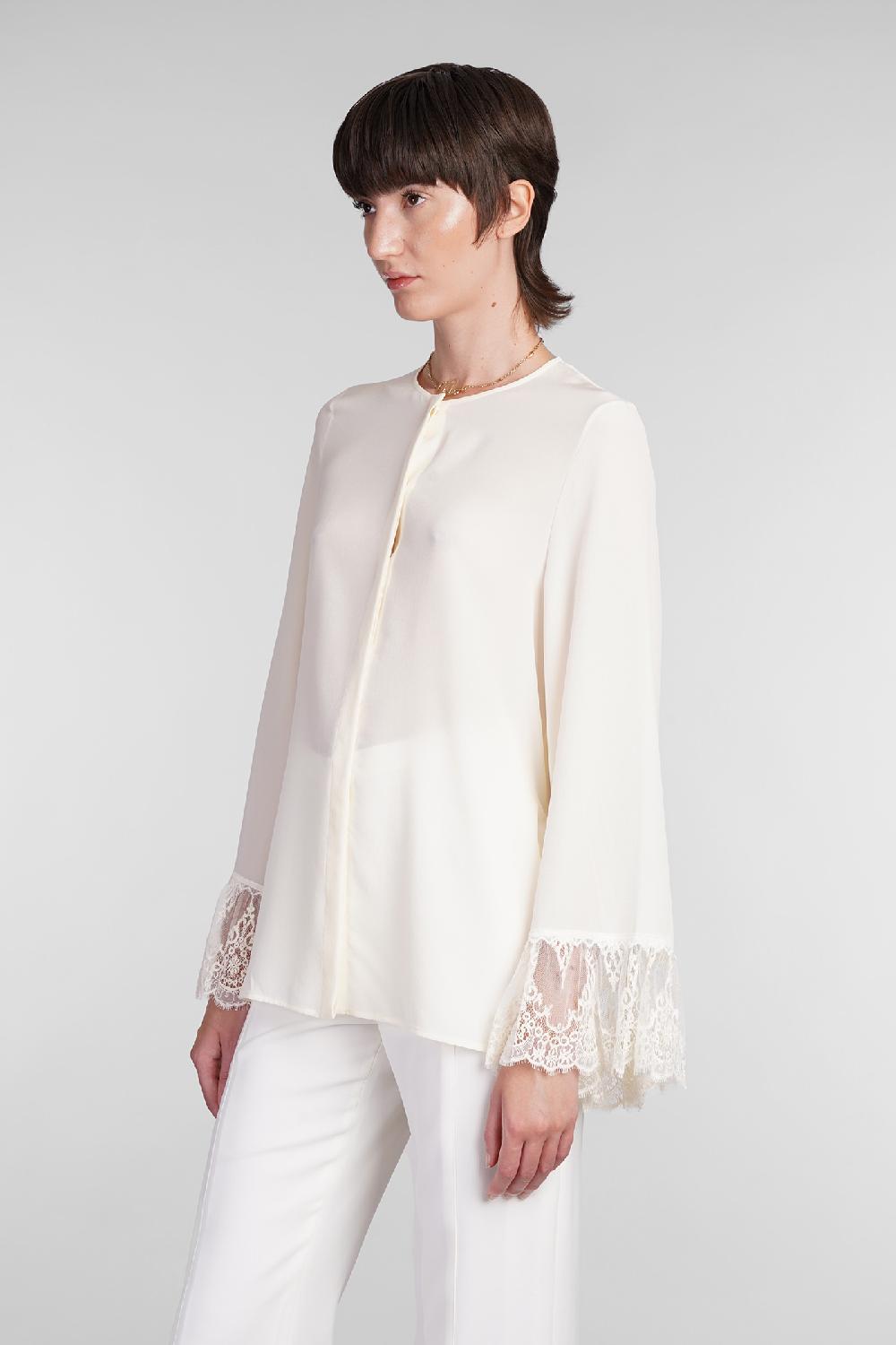 Deliberti Chloé Blusa in seta beige cod. 406246 - Deliberti The Luxury Shopping Offerte speciali
